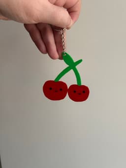 Cute Cherry Keychain 3d model