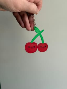 Cute Cherry Keychain 3d model