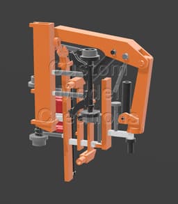 Four Door Freightliner BNSF Style M.O.W. Crane Truck 1/87 Scale 3d model