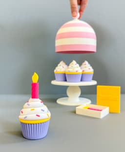 Mini Cupcake and Candle Set 3d model