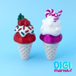 Christmas Ice Cream Clickers 3d model