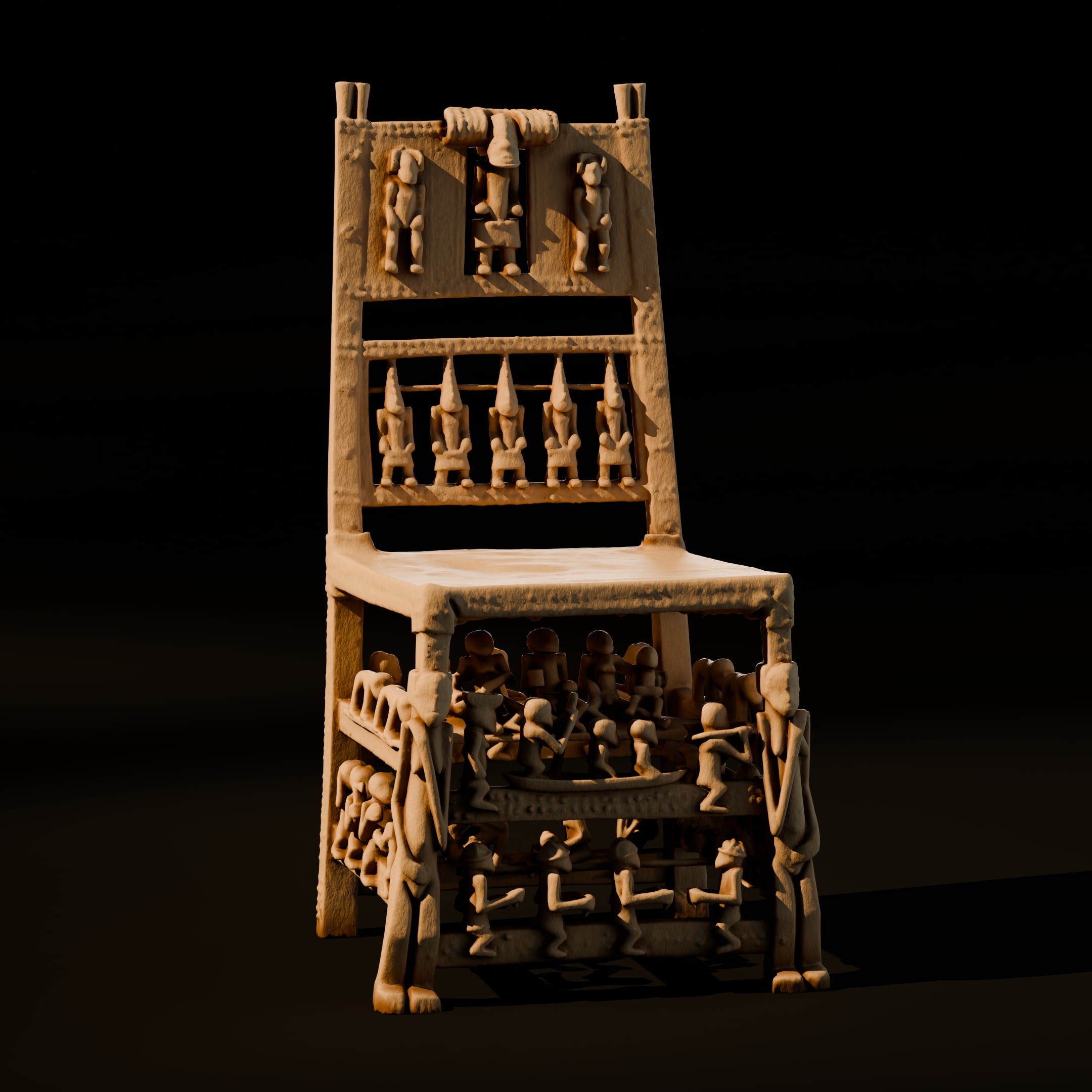 Monumental Spirit Throne | 28mm/32mm Heroic Scatter Terrain 3d model