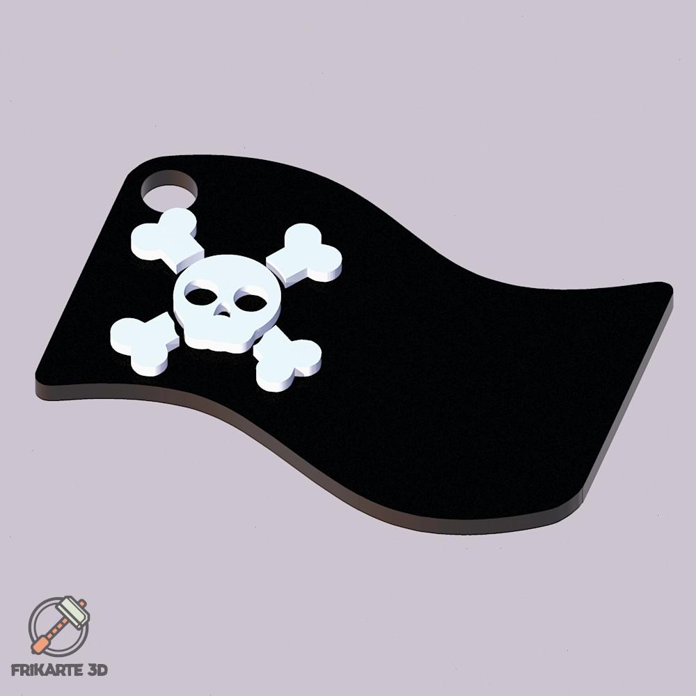 Customizable Pirate Birthday Party Keychain 3d model