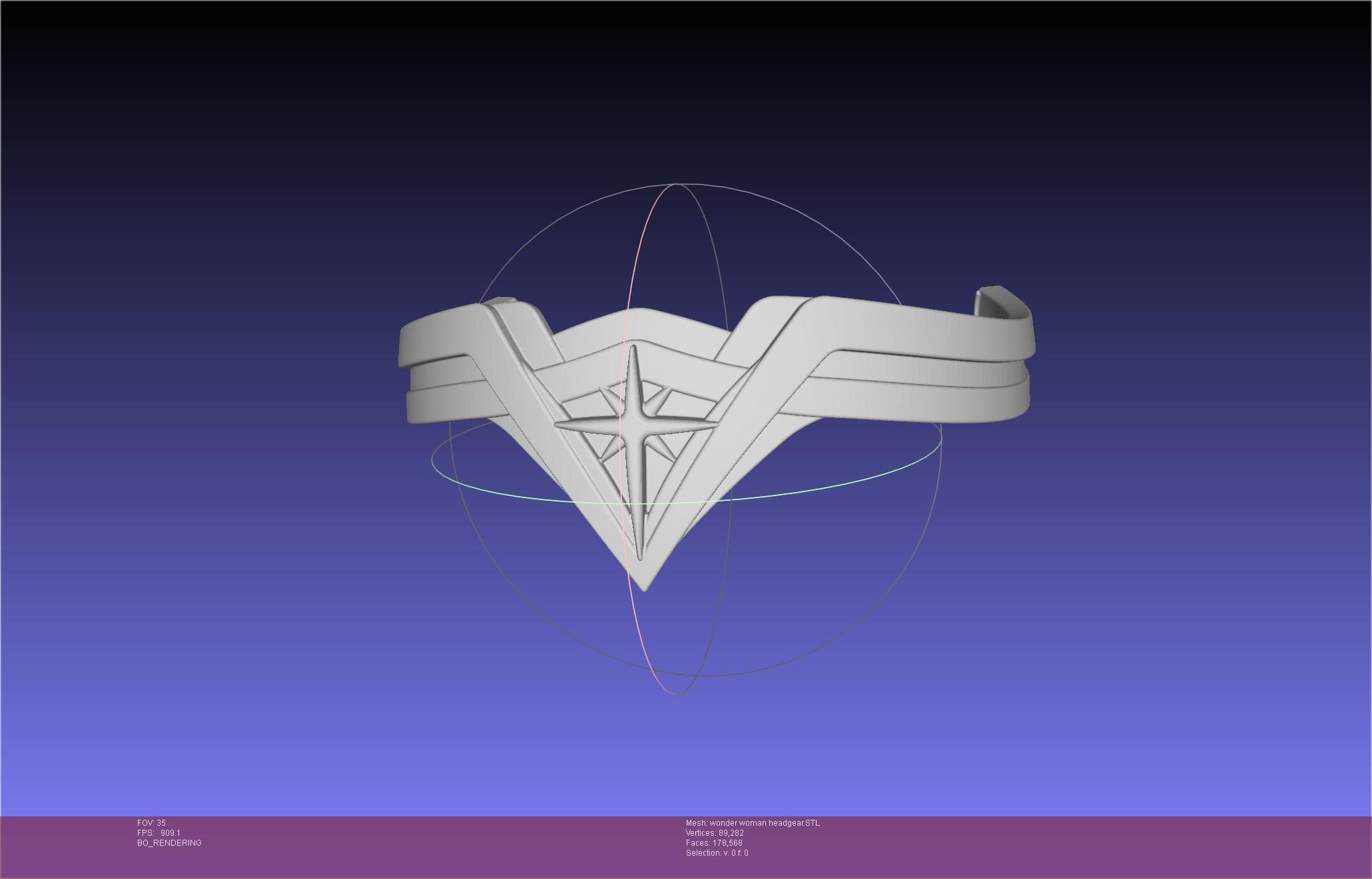 DC Wonder Woman Headgear 3d model
