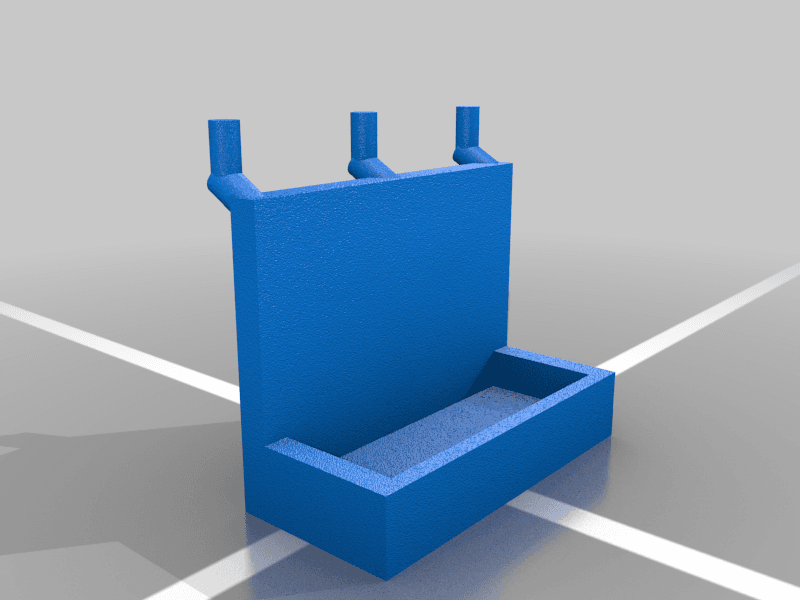 Steel peg board hanger 3d model