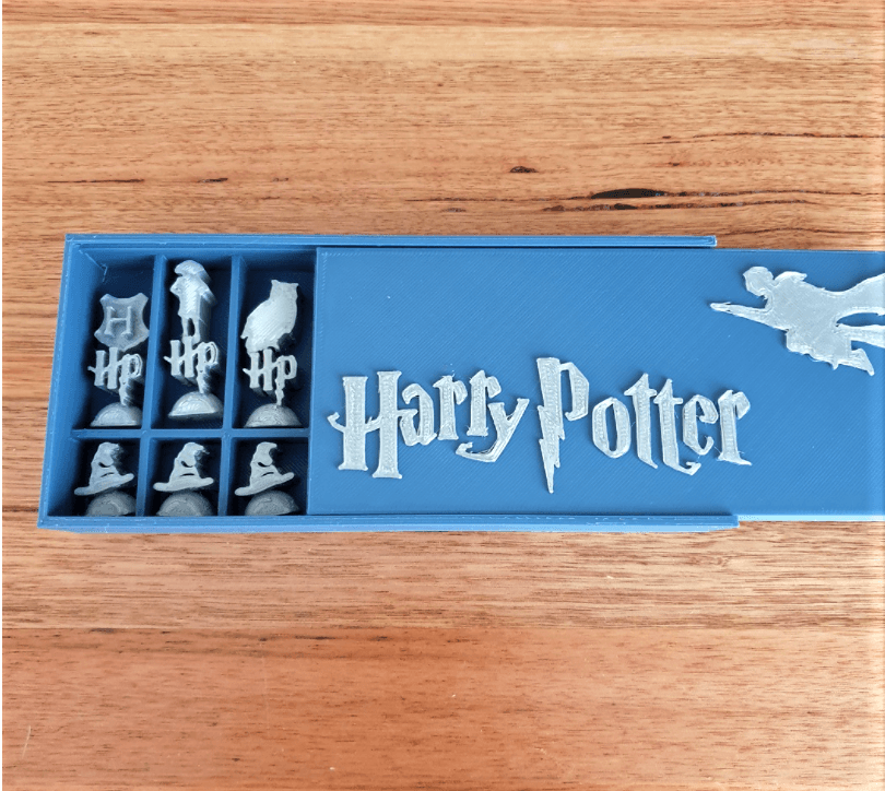 Harry Potter Chess Set and Box 3d model