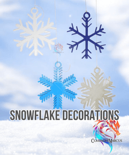 Snowflake decorations set of 4 / no supports / 3mf included 3d model
