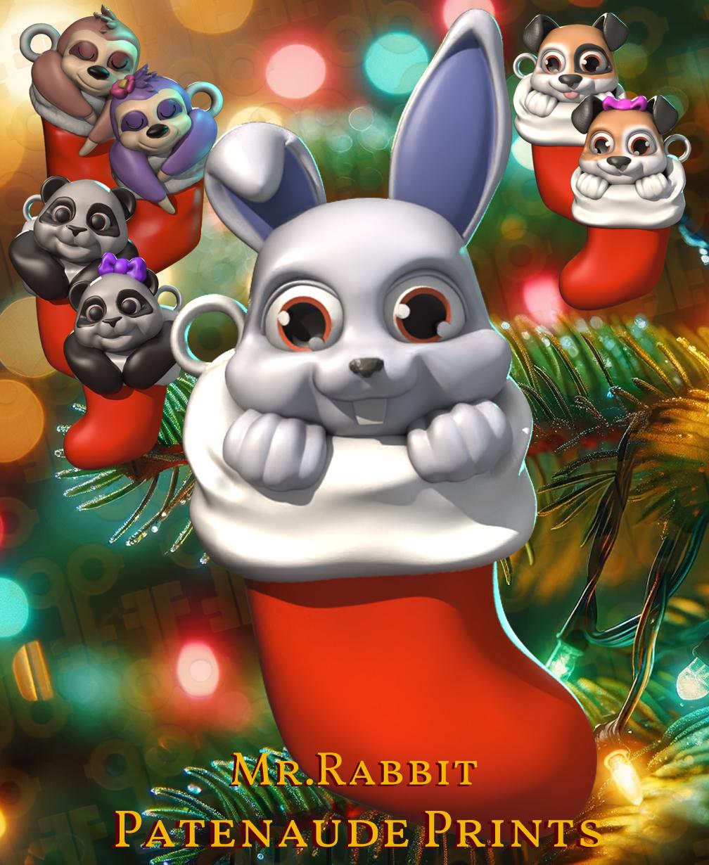 Mr Rabbit Christmas tree ornament  3d model