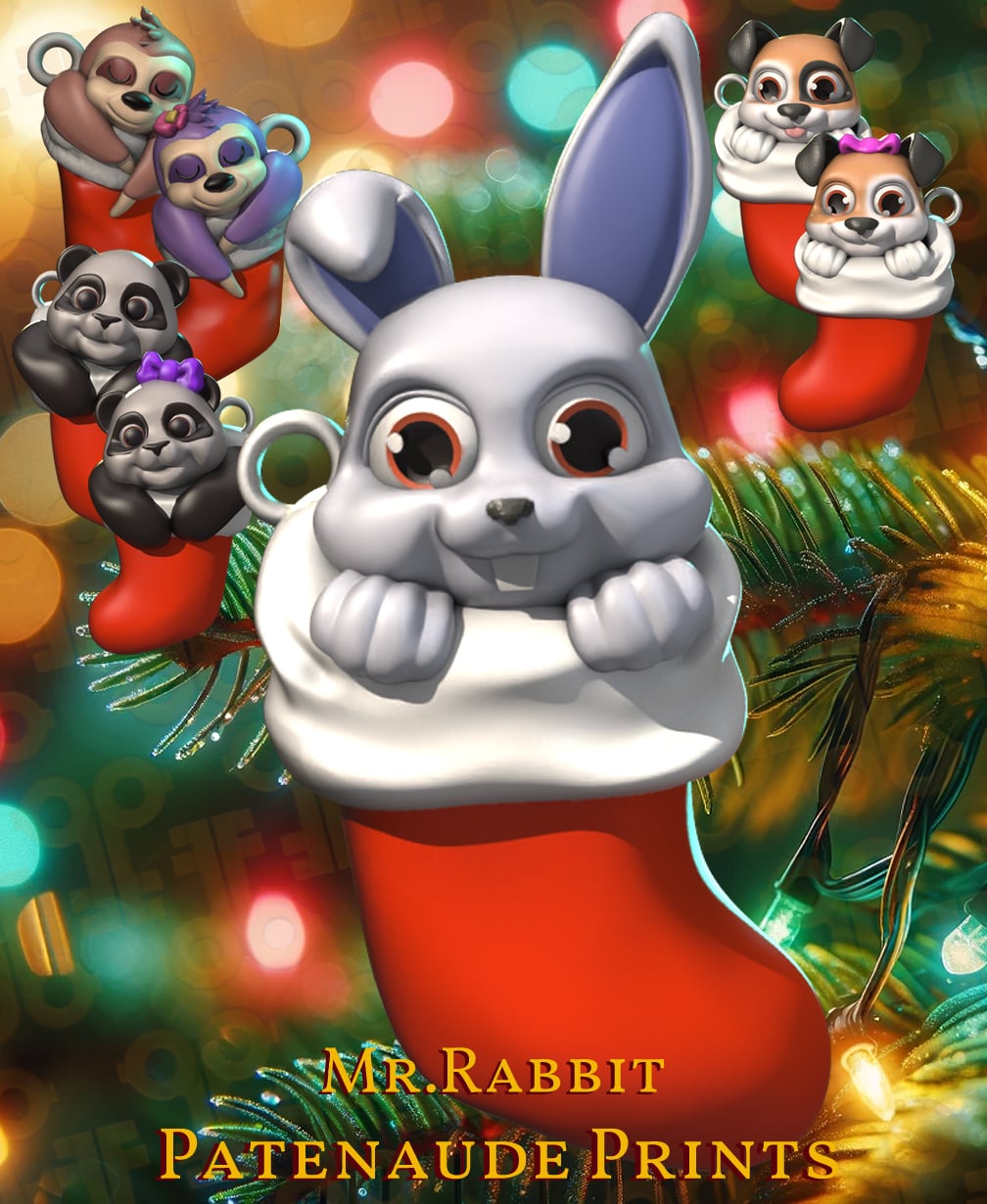 Mr Rabbit Christmas tree ornament 3d model