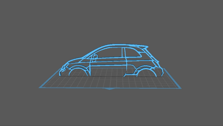 Fiat - 500-695 Wall Art 3d model