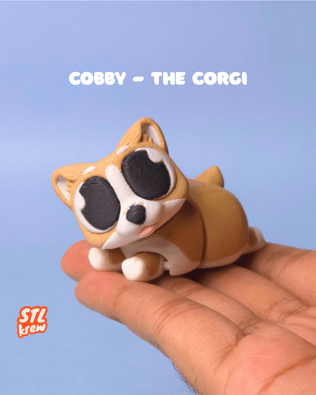 Cute articulated Corgi dog - Cobby 3d model