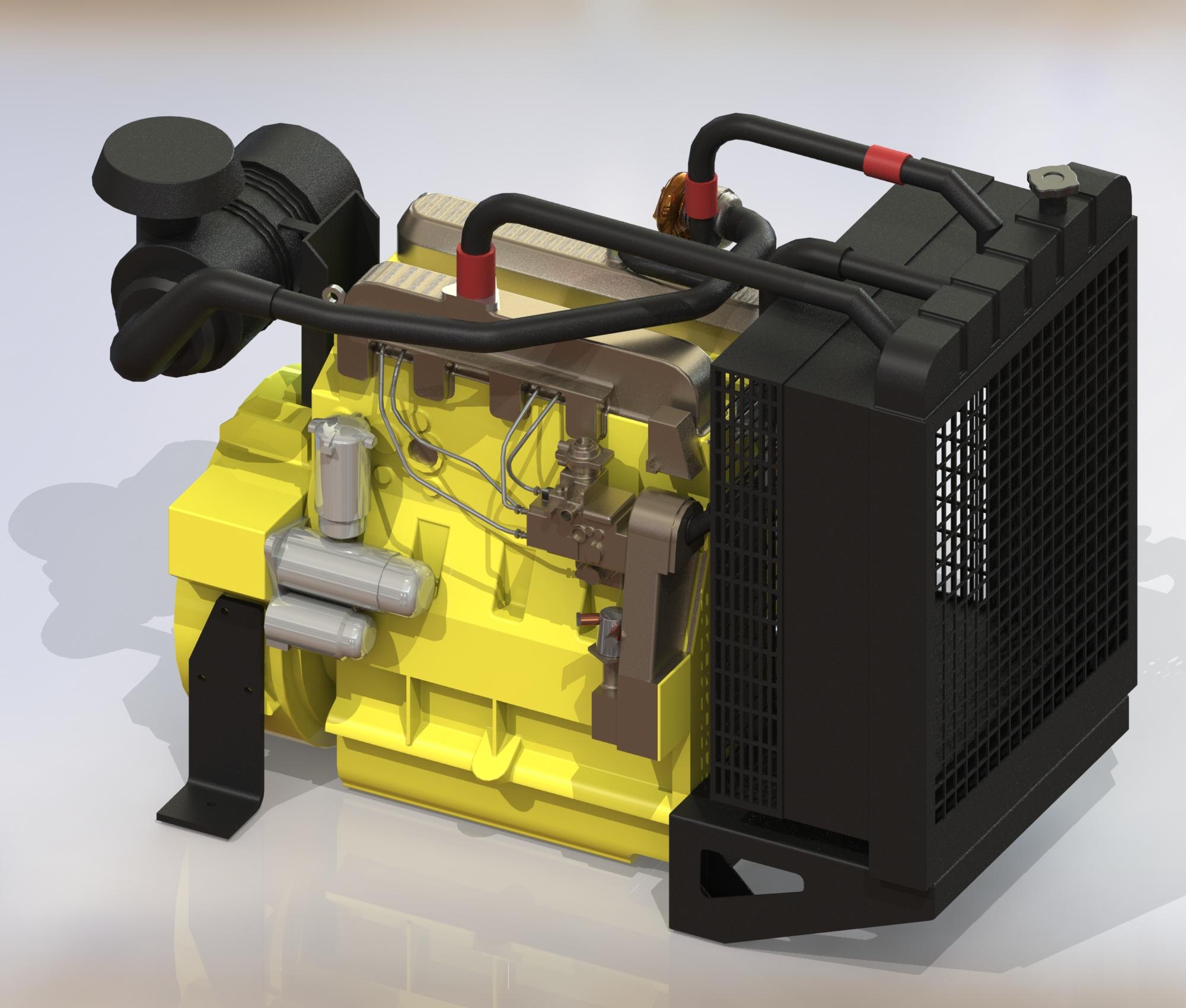 Diesel Thermal Engine (Motor Térmico Diésel) 3d model