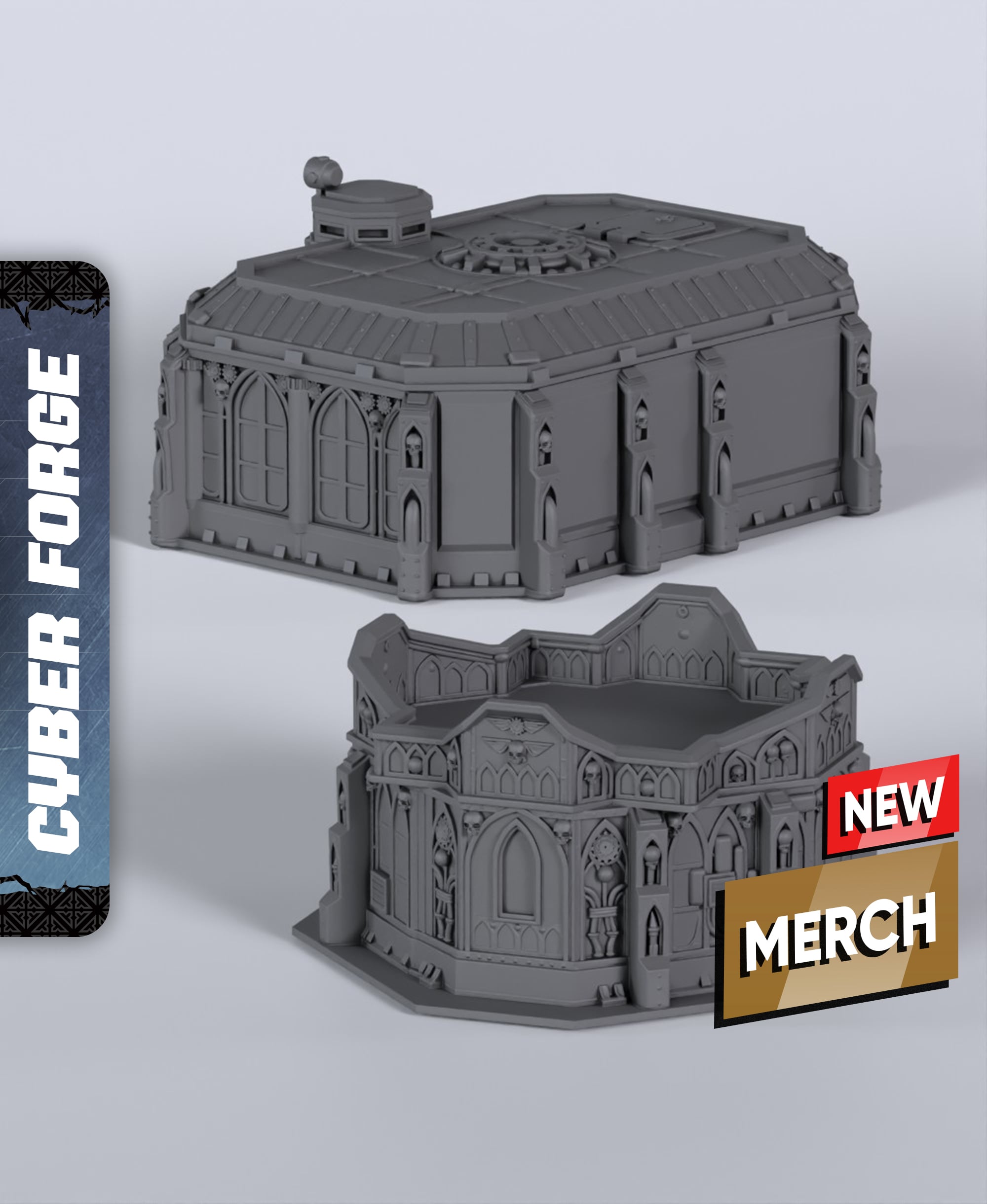 HC2 Terrain - With Free Cyberpunk Warhammer - 40k Sci-Fi Gift Ideas for RPG and Wargamers 3d model