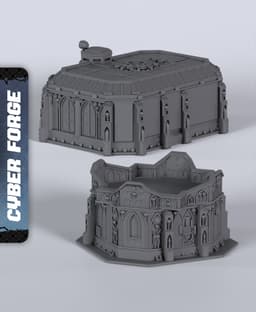 HC2 Terrain - With Free Cyberpunk Warhammer - 40k Sci-Fi Gift Ideas for RPG and Wargamers 3d model