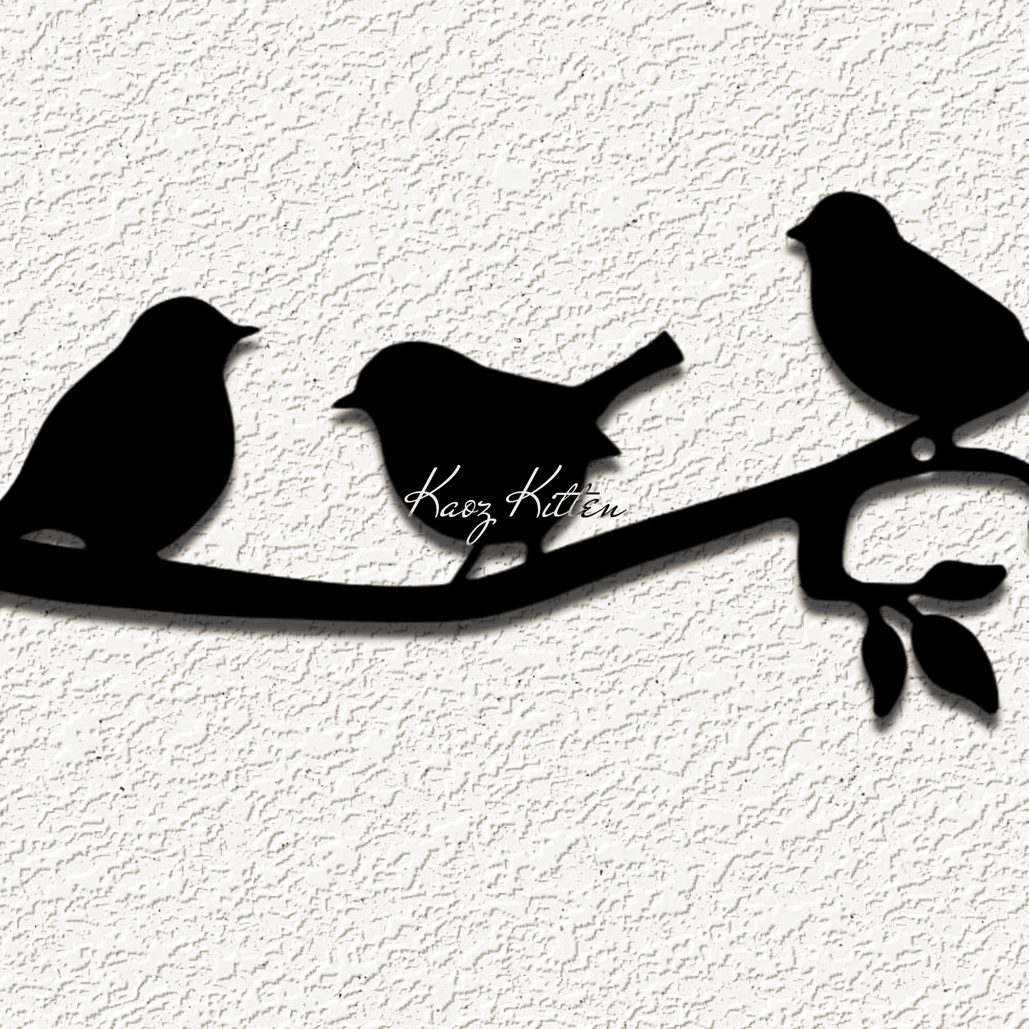 3 birds branch set WALL ART HOME DECOR 3d model