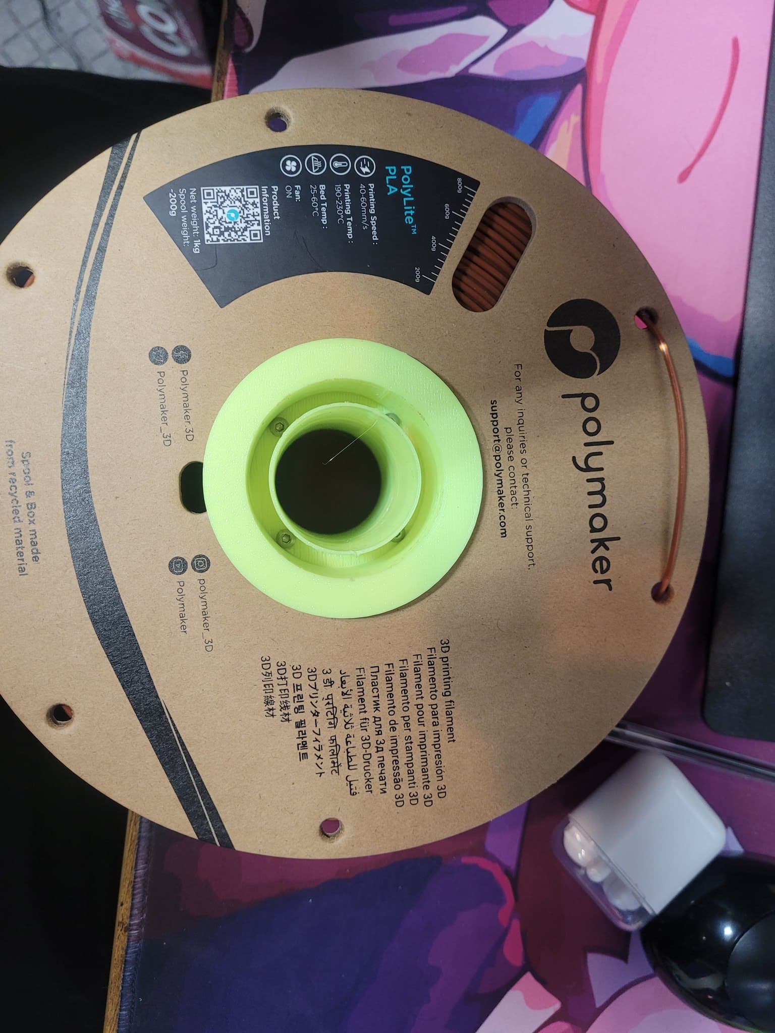 Spool Insert For Polymaker Cardboard spools 3d model