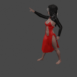 Sexy Witch Casting Spell v2.0 3d model