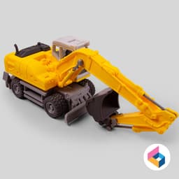 Excavator (Print-in-Place articulated) 3d model
