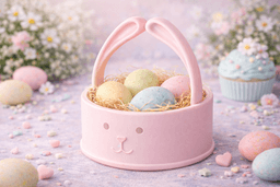 Easter Basket - Bunny STL.stl 3d model