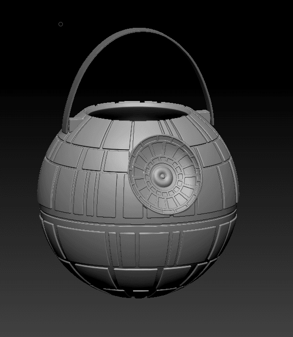 Death Star Halloween Candy Bucket 3d model