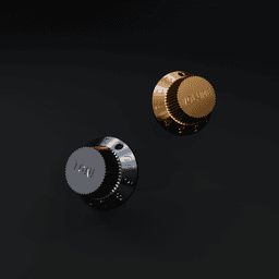 Fender-knob-style earring 3d model