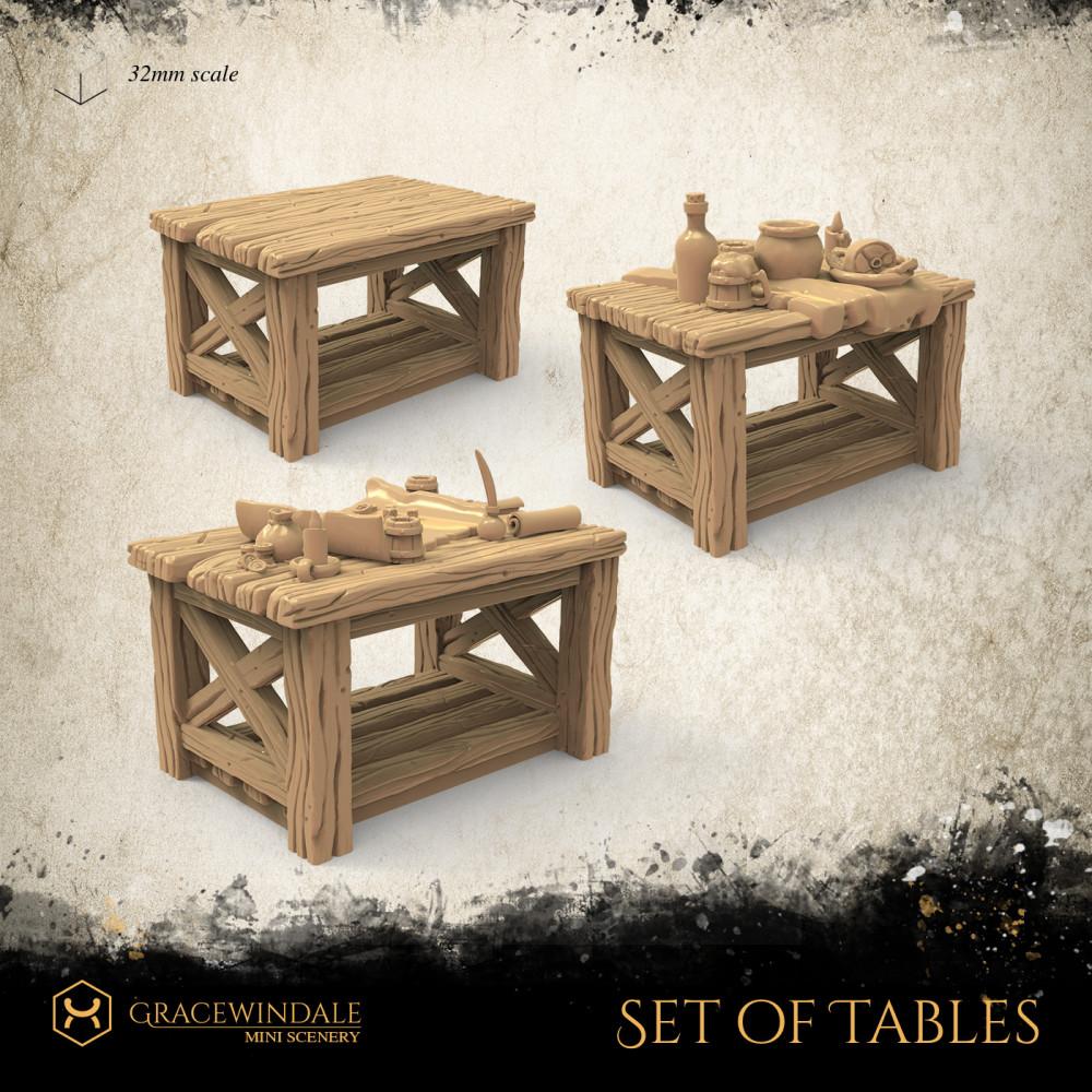 Set of Tables 3d model