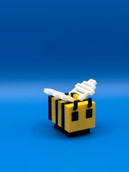 Minecraft Bee with Articulating Wings and Legs 3d model