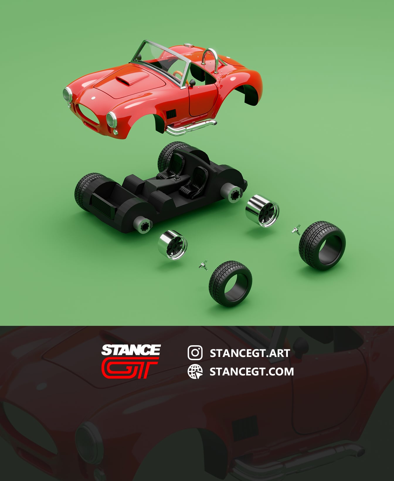 Shelby Cobra 427 | ORIGINALS | Model kit car 3d model
