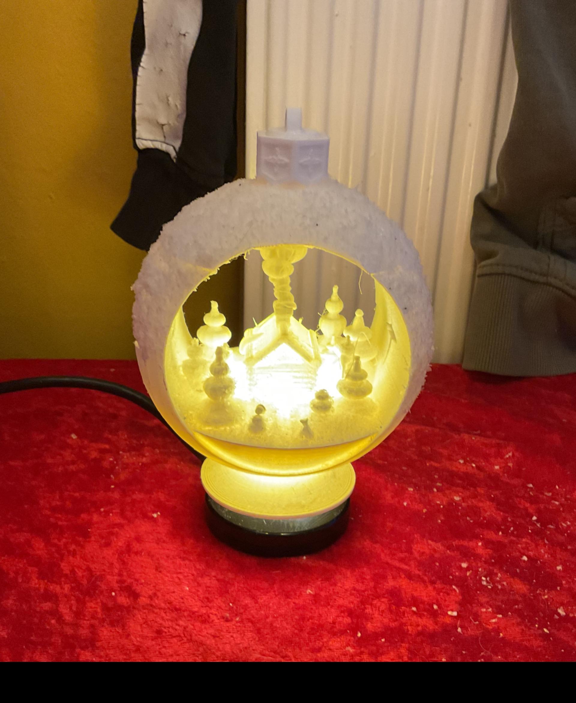 Snow Globe Votive Ornament - Winter Cabin - Snowball ornament  - 3d model