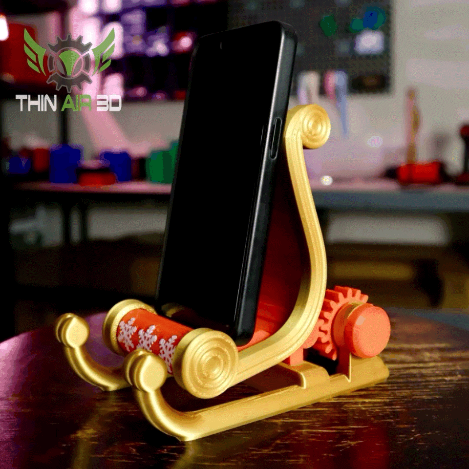 Santa's Sleigh Phone Stand 3d model