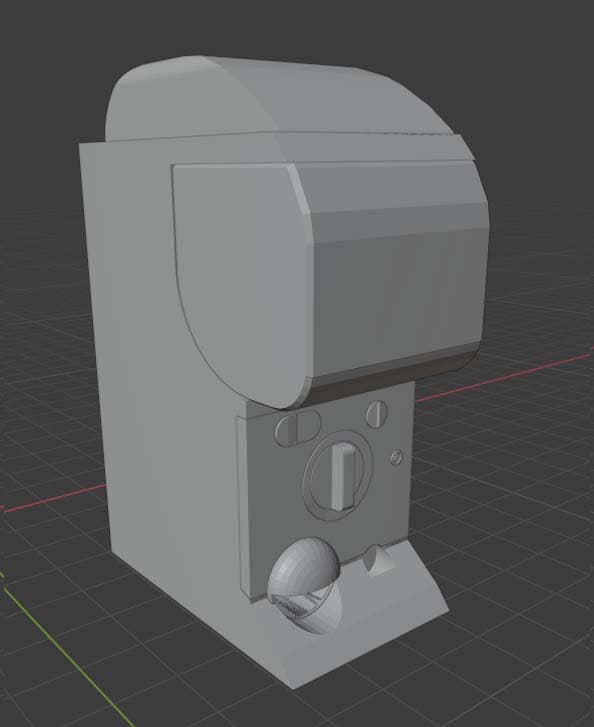 Japanese Style Toy Vending Machine - Gashapon 3d model
