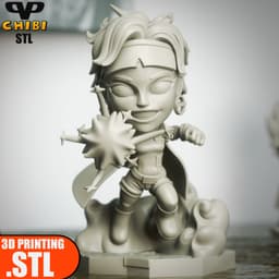 X-Men Jubilee Chibi STL for 3D Printing ChibiSTL 3DXM 3d model