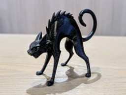 Scaredy Cat – Black Cat Desk Sculpture 3d model