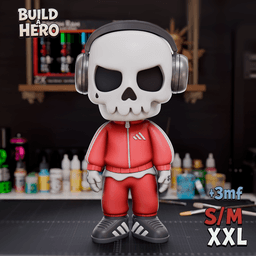 Urban Vibes Skull – Build A Hero Modular Figure (S/M/XXL) | 3MF 3d model