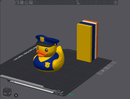 Police Rubber Ducky – AMS Multicolor Duck Figurine 3d model