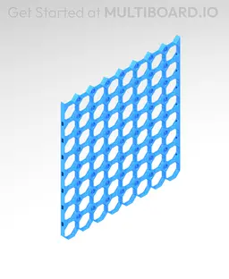 8x8 MU - Center Vertical Strip Interfitted - MultiBoard Octagon Plate 3d model