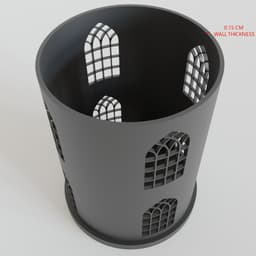 Gothic pencil holder 3d model