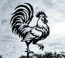Rooster and Hen 2D Wall Art.stl 3d model
