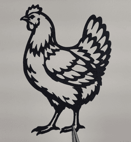 Rooster and Hen 2D Wall Art.stl 3d model