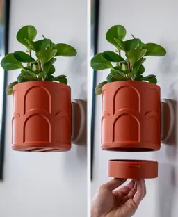 Wall Planter with Hidden Drip Tray - LG02 3d model