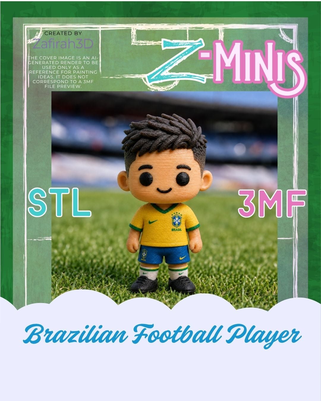 Brazilian Football Player Z-Mini 3d model