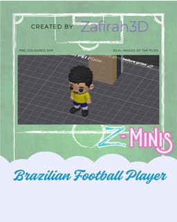 Brazilian Football Player Z-Mini 3d model