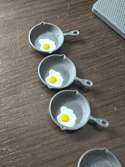 Cast Iron Skillet and Egg Earrings, Toy, Model... 3d model