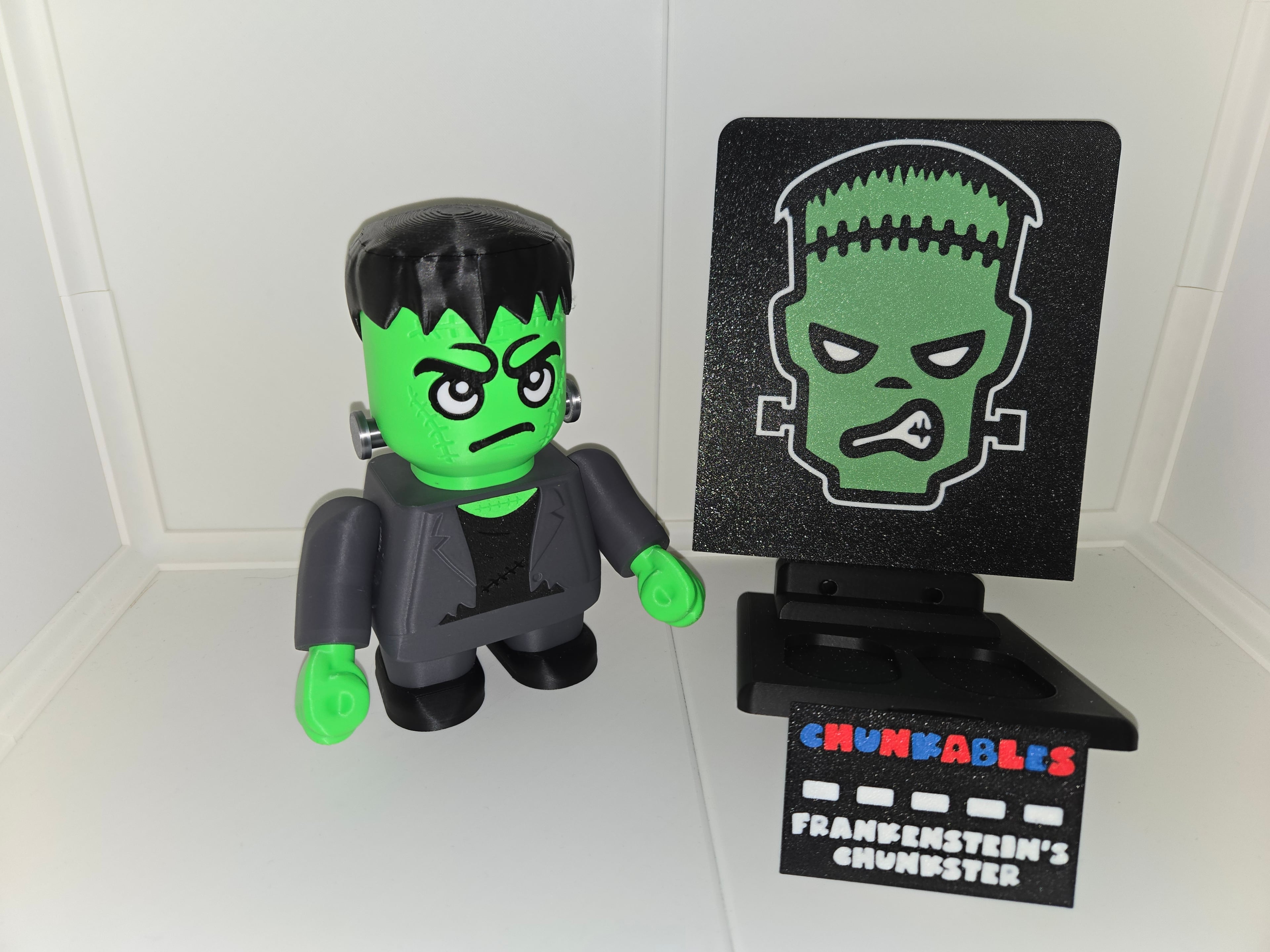 Frankenstein's Chunkster Multicolor Nameplate and Backerplate 3d model