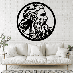 God in Old Men Style 2D Wall Art/Window Art 3d model