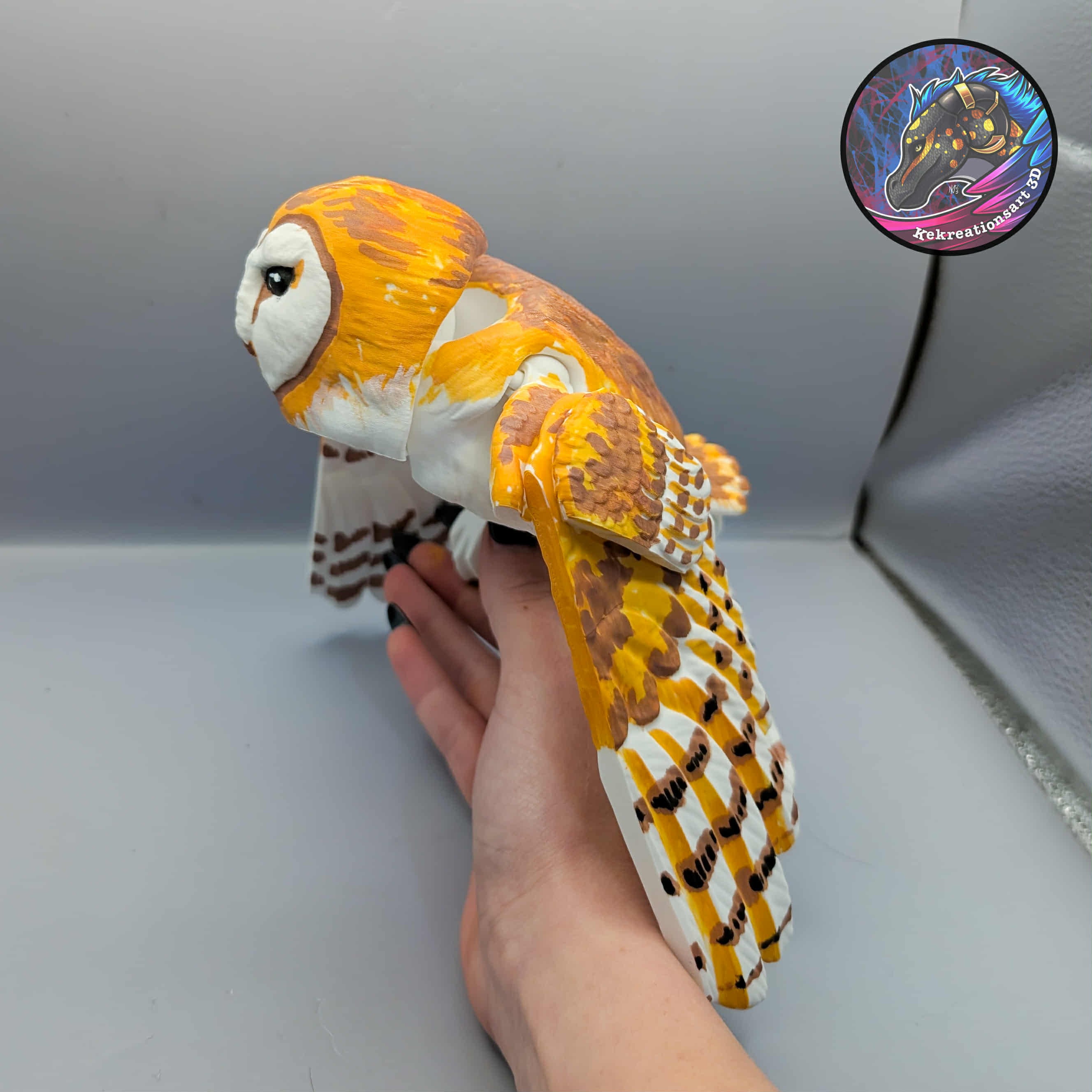flexi barn owl 3d model
