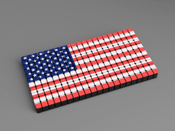Flappy American Flag - Another floppy-like design 3d model