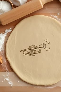 Trampet Cookie Cutter, Biscuit Cutter 3d model