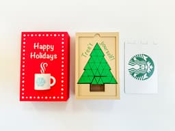 Tree't Yourself! Gift Card Box (Happy Holidays Edition) with Pixel Tree Fidget 3d model