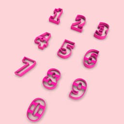 Numbers Cookie Cutter Set, Clay-Fondant Cutters, Birthday Cookie Cutter, “1-10 No: Cookie Cutter” 3d model